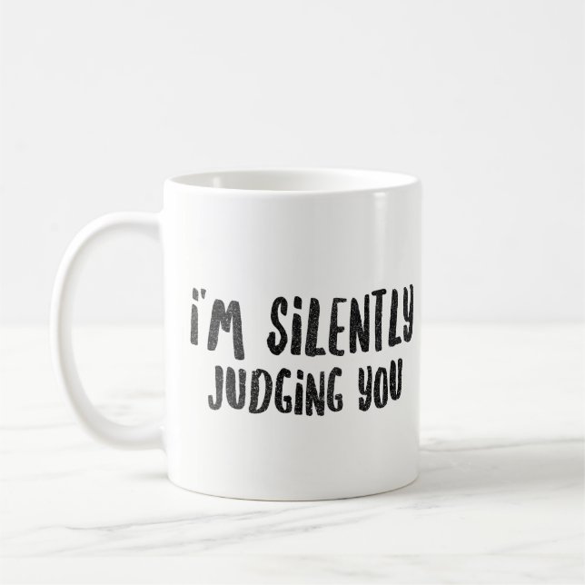 Mug Je vous juge silencieusement - nouveauté (Gauche)