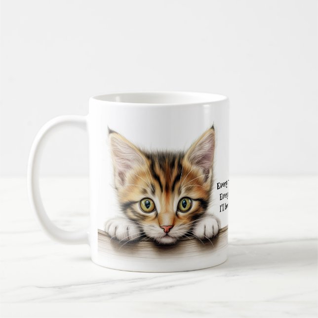 Mug Je vous regarderai Chat Drôle (Gauche)
