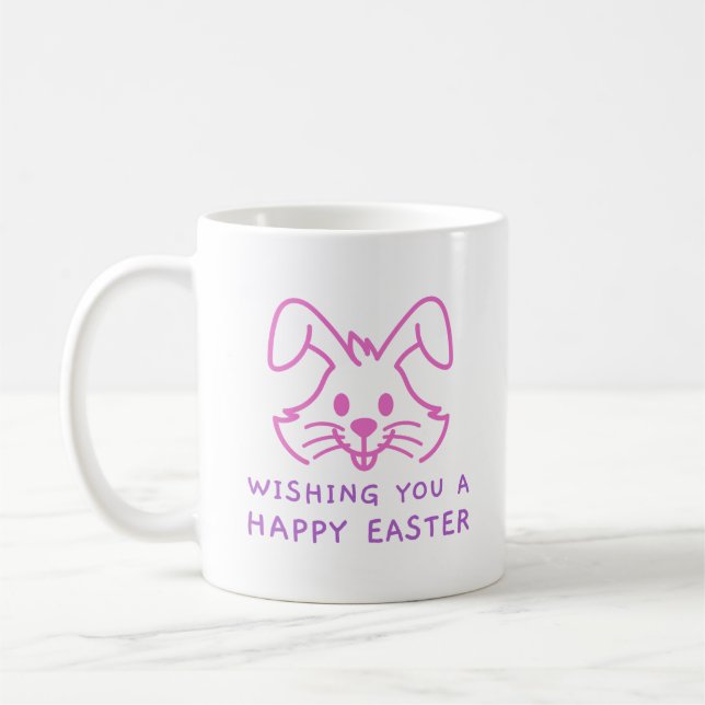Mug Je vous souhaite un joyeux lapin de Pâques (Gauche)