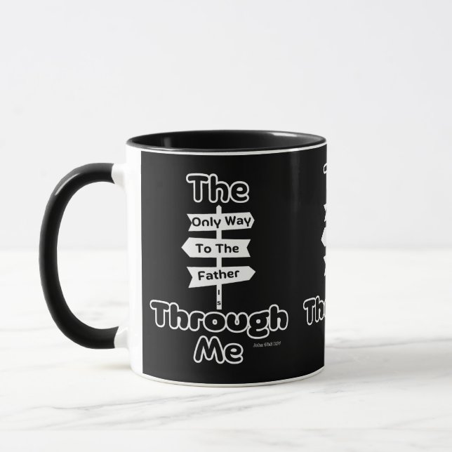 Mug Jean 14:6 KJV Bible Verse Deux Tons (Gauche)