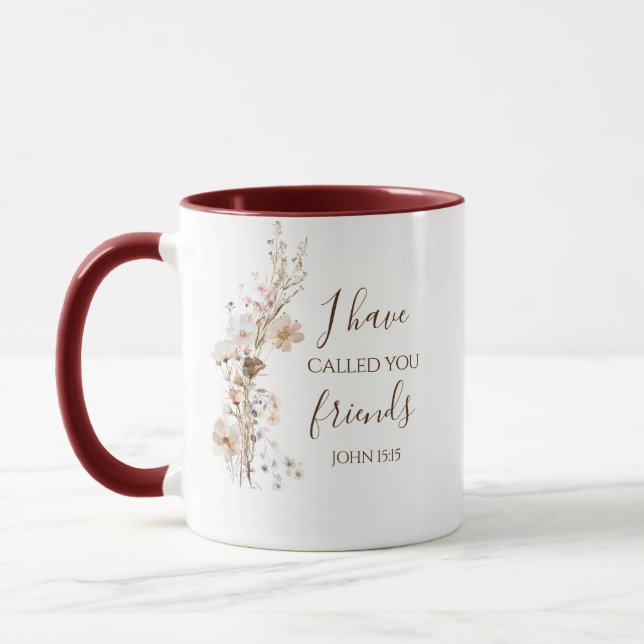 Mug Jean 15:15 Je t'ai appelé amis Bible Verse (Gauche)