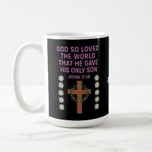 Mug Jean 3:16 Dieu A Donné Son Fils Unique Croix Chrét