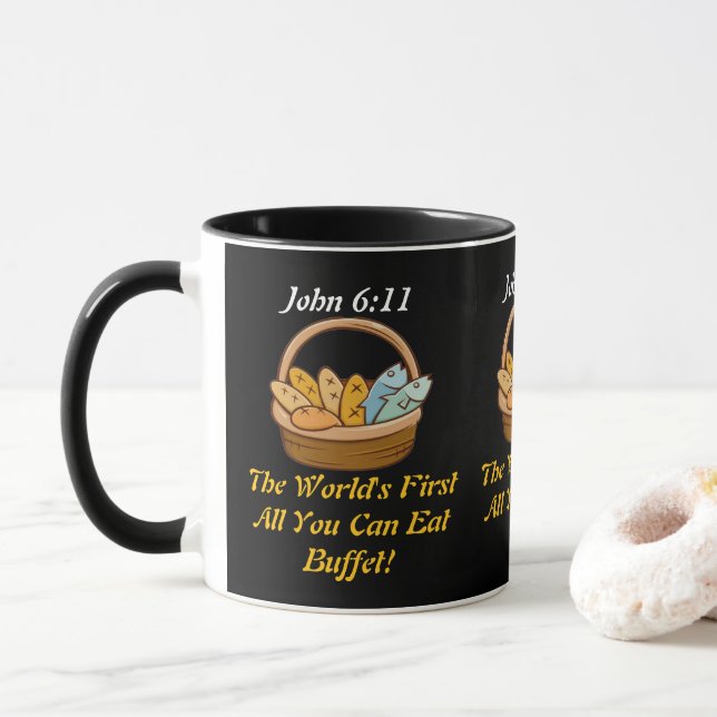 Mug "Jean 6:11" (Avec donut)