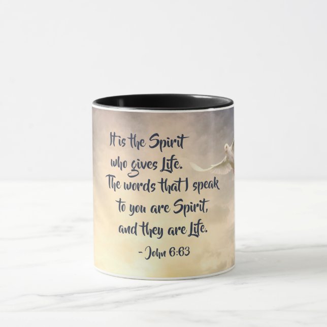 Mug Jean 6:63 C'est l'Esprit qui donne la Bible de la  (Centre)