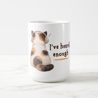 Mug "J'en ai entendu assez" Chat portant un casque