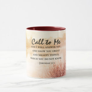 Mug Jeremiah 33:3 Appelez-moi et je vous répondrai
