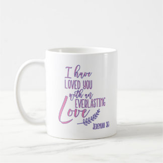 Mug Jérémie 31:3 Vous aimez avec une Bible d'Amour éte