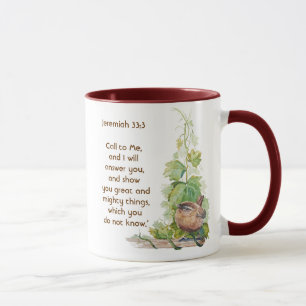Mug Jérémie 33:3 Appelle-Moi Verset Biblique Roitelet 