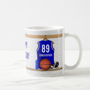 Mug Jersey Blue and White Basketball