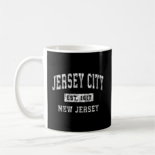 Mug Jersey City New Jersey Nj Vintage établi le sport