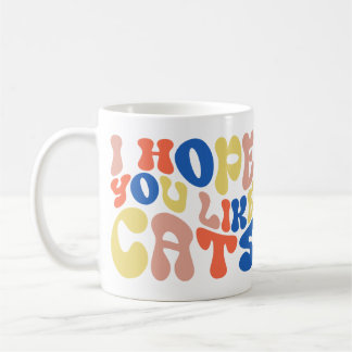 Mug J'espère que vous aimez les chats rétro