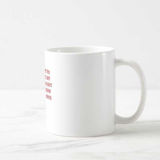 Mug J'essaye de ne pas rire de mes propres (Droite)