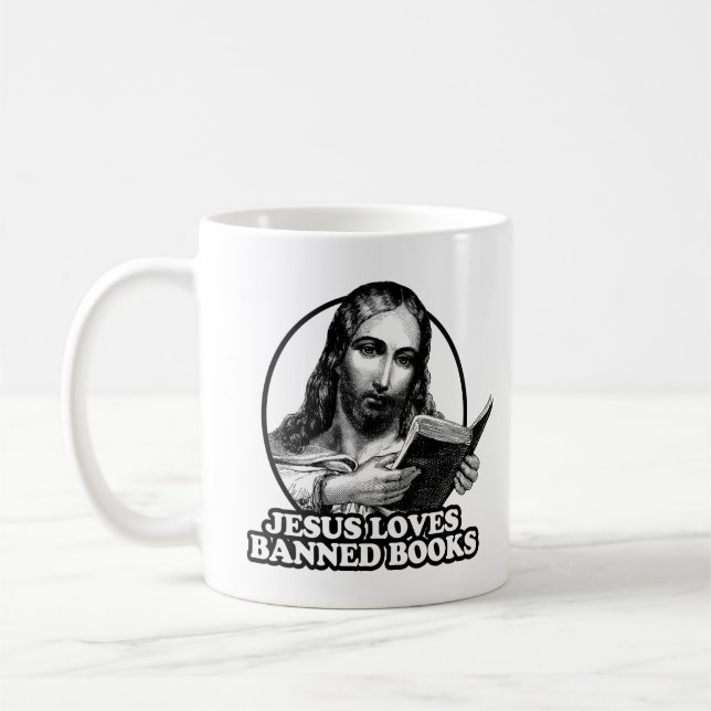 Mug Jésus aime les livres interdits (Gauche)