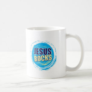 Mug Jésus bascule 7 bleus et jaunes