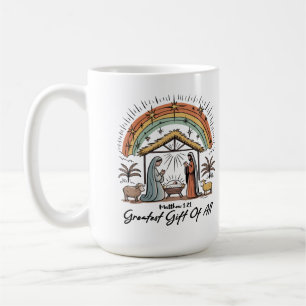 Mug Jésus bébé Marie Joseph Nativité Chrétien