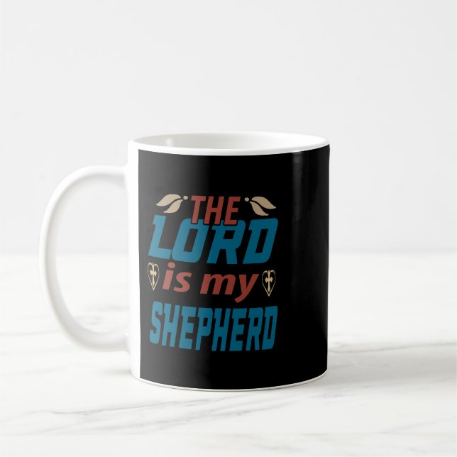 Mug Jésus Bible Verse Psaume 23 Le Seigneur Est Mon Be (Gauche)
