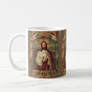 Mug Jésus-Christ tenant les anges de centre serveur