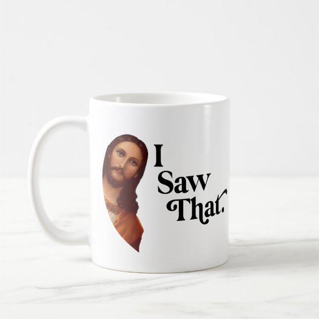 Mug Jésus-Christ vous regarde, Jésus Je l'ai vu (Gauche)