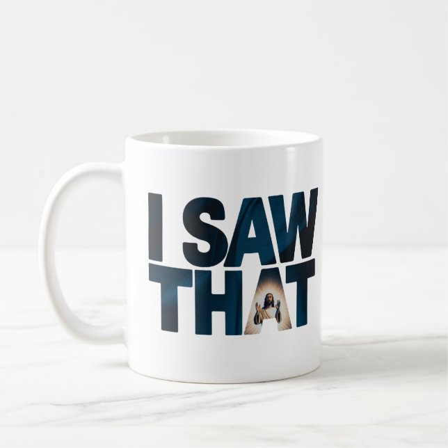 Mug Jésus-Christ vous regarde, Jésus Je l'ai vu (Gauche)