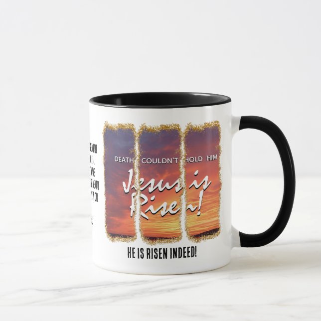 Mug JÉSUS DE Pâques chrétienne EST RISQUÉ Parties scin (Droite)