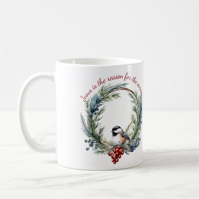 Mug JÉSUS EST LA RAISON DE LA SAISON Citation de Noël (Gauche)