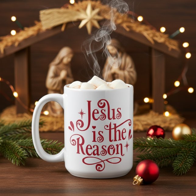 Mug Jésus est la raison de Noël chrétien (Jesus is the Reason Christian Christmas Coffee Mug)
