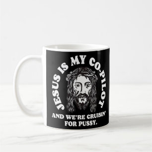 Mug Jésus est mon copilote et nous croisons Humour Jok