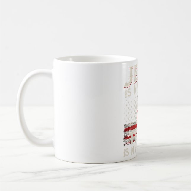 Mug Jésus Est Mon Sauveur Trump Est Mon Président Amér (Gauche)