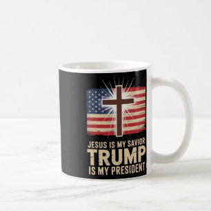 Mug Jésus Est Mon Sauveur Trump Est Mon Président Poli