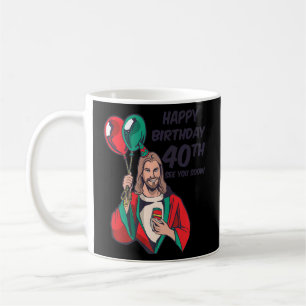 Mug Jésus Joyeux 40e anniversaire À bientôt 1
