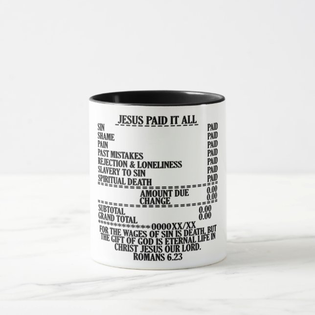 Mug Jésus L'A Payé Toute Musique (Centre)