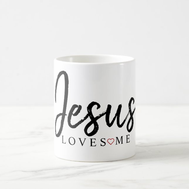 Mug Jésus m'aime avec le coeur rouge| (Centre)