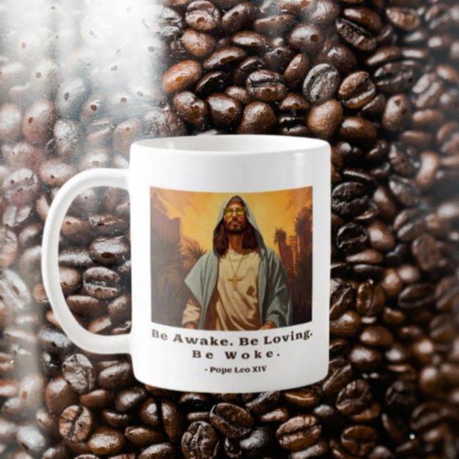 Mug Jésus moderne - *Soyez réveillé. Sois Amoureux ! S (Créateur téléchargé)