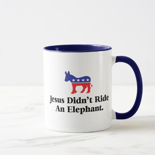 Mug Jésus n'a pas dirigé un éléphant - Parti Démocrati (Droite)