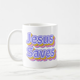 Mug Jesus Saves Pastel 3D