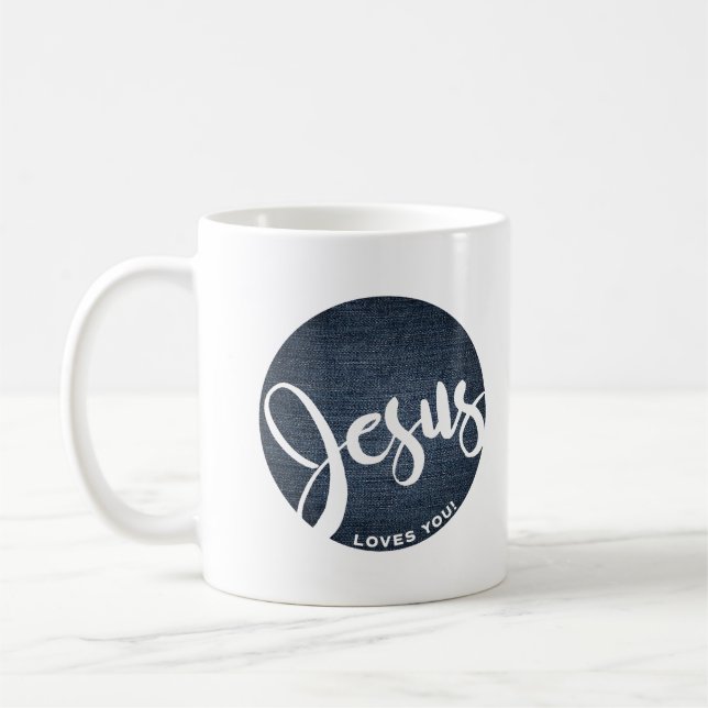 Mug Jésus vous aime Denim Circle (Gauche)
