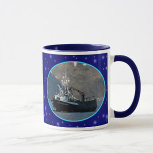 Mug Jet Aléute, bateau de crabe dans le port