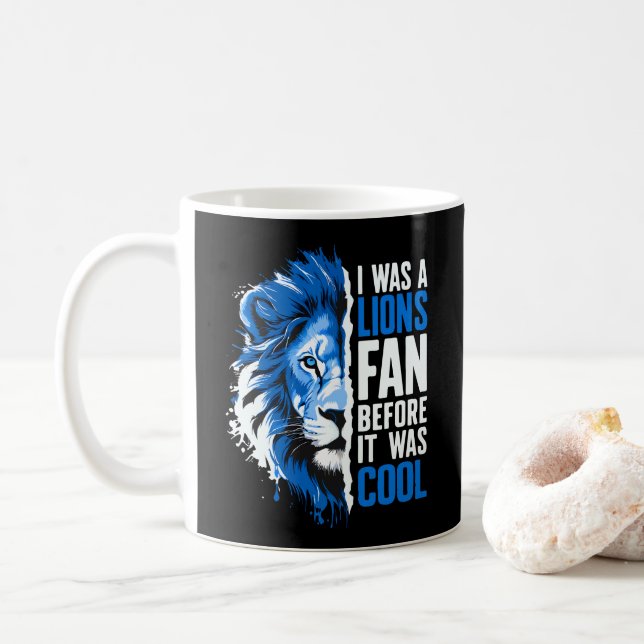 Mug J'étais fan de Lions avant d'être fan de Lions Coo (Avec donut)
