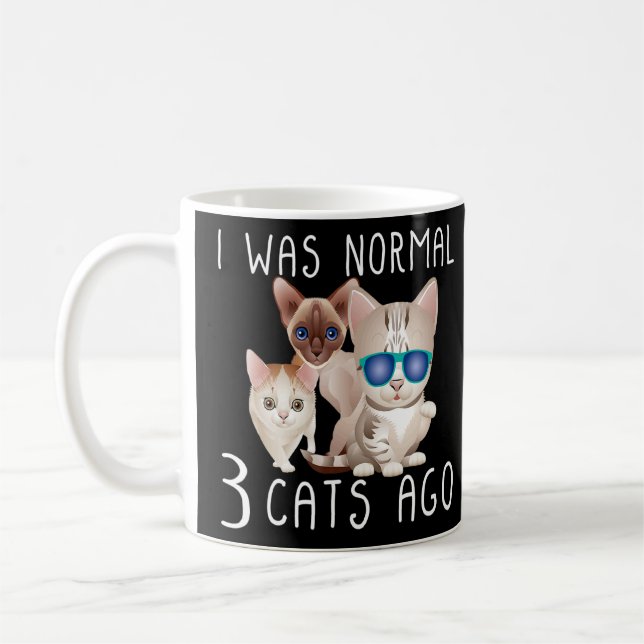 Mug J'Étais Normal Il Y A 3 Chats (Gauche)