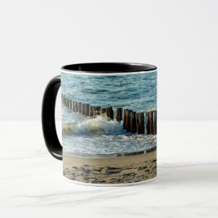 Mug Jetées en bois sur la mer du Nord