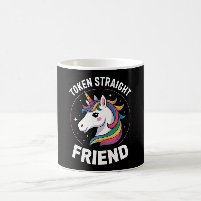 Mug Jeton ami droit Unicorn Gay LGBTQ Pride Ally (Centre)