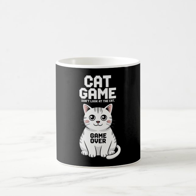 Mug Jeu de chat ne regardez pas le chat sur drôle (Centre)