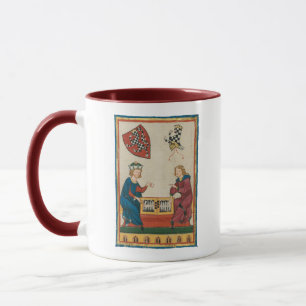 Mug Jeu de jacquet, Art médiéval du XIVe siècle
