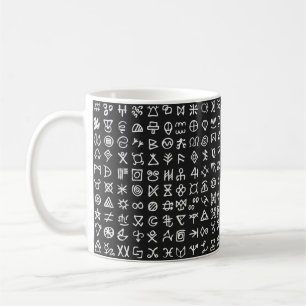 Mug Jeu de symboles rune les lettres police. Ancien oc