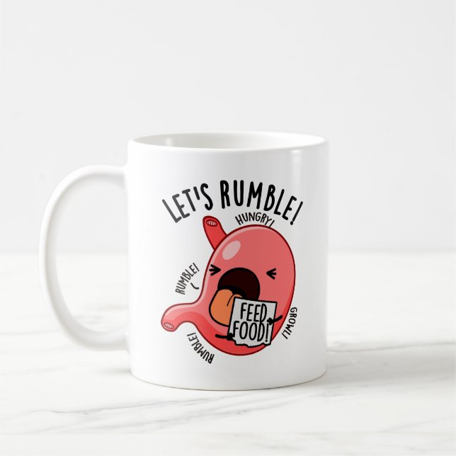 Mug Jeu d'estomac drôle Rumble (Gauche)