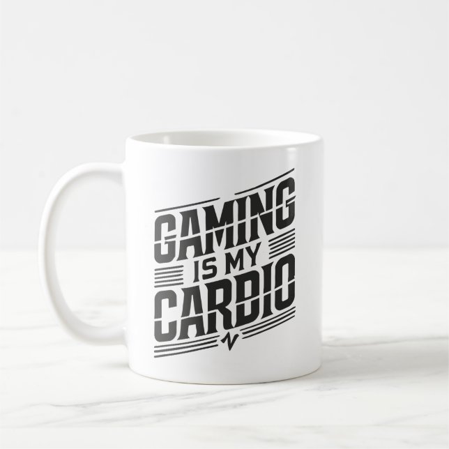 Mug Jeu Est Mon Cardio - Amusant Humour Gamer (Gauche)