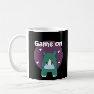 Mug Jeu sur Kawaii drôle de rhinocéros bébé en bleu