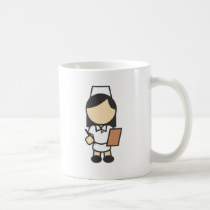 Mug Jeune icône femelle d'infirmière
