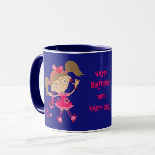 MUG JEUX DON DE FILLE ANNIVERSAIRE (Devant gauche)