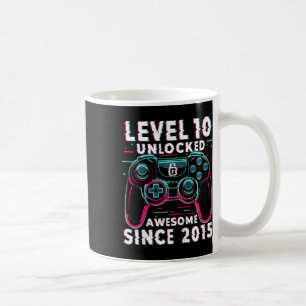 Mug Jeux vidéo niveau 10 débloqué anniversaire 10 ans 